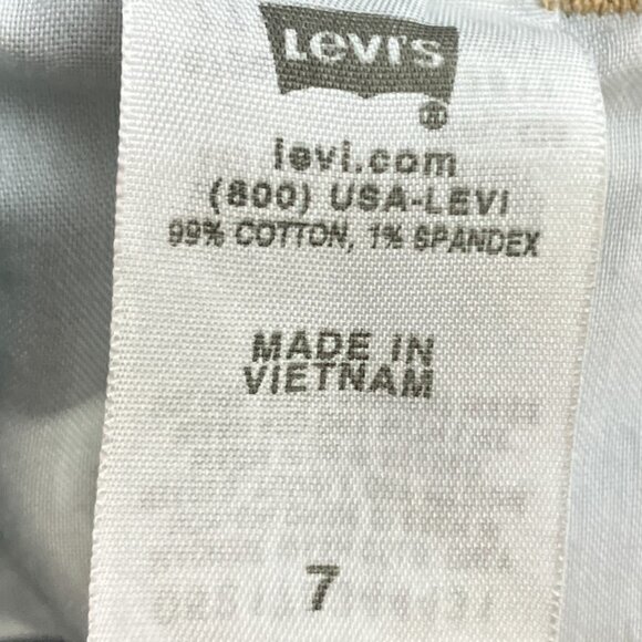 Vintage 00s Y2K Levi's 7 Light Wash Low Rise Stretch Denim Jean Booty Shorts - Picture 4 of 4